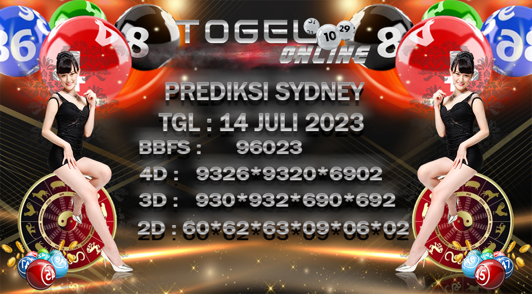 Prediksi Toto Online Sydney Jumat 14-Juli-2023