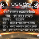 Prediksi Toto Online Cambodia Sabtu 15-Juli-2023